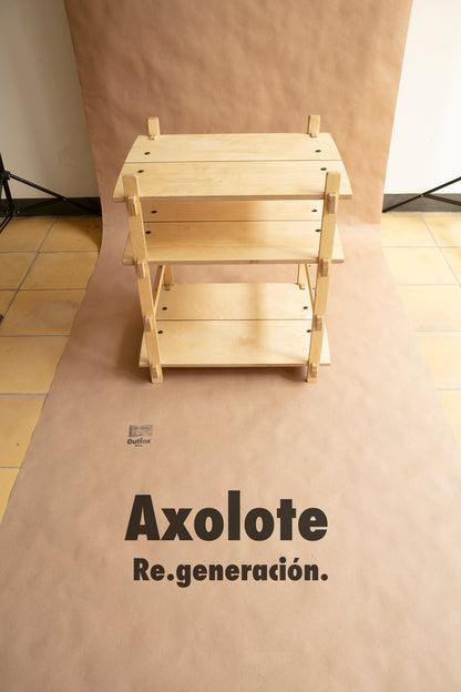Mueble para Tornamesa y Vinilos armable "Axolote"